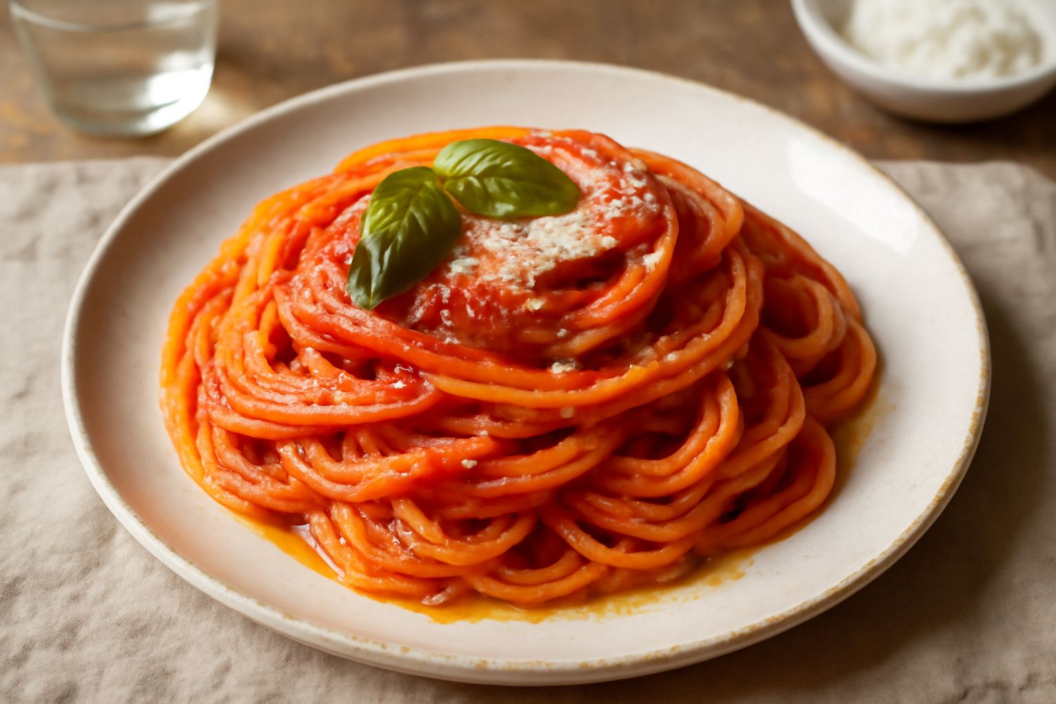 Spaghetti al sugo di pomodoro