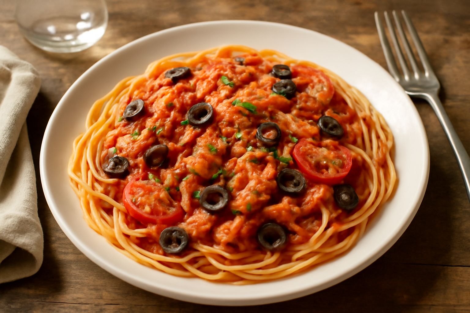 Spaghetti al sugo di tonno