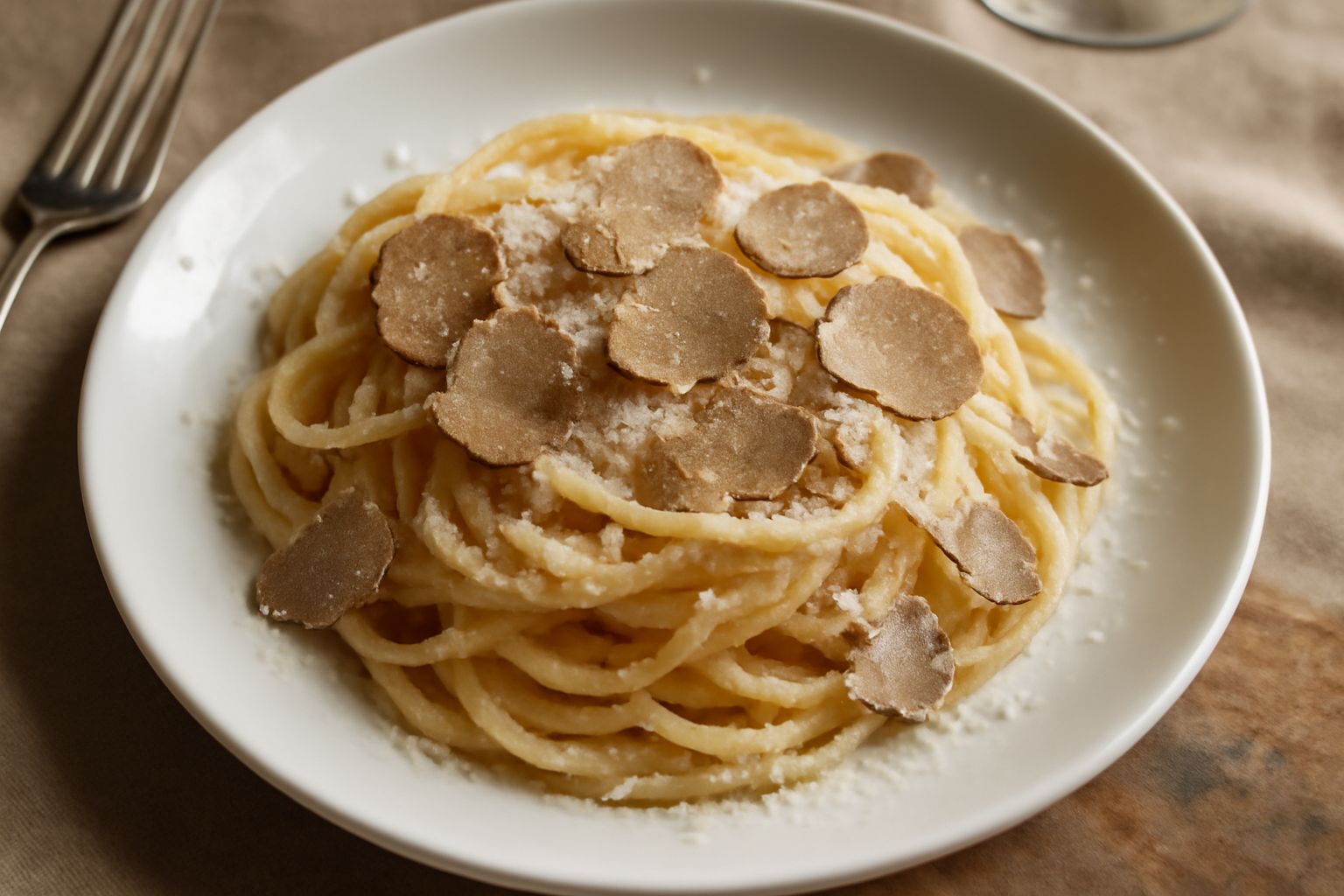 Spaghetti al tartufo bianco