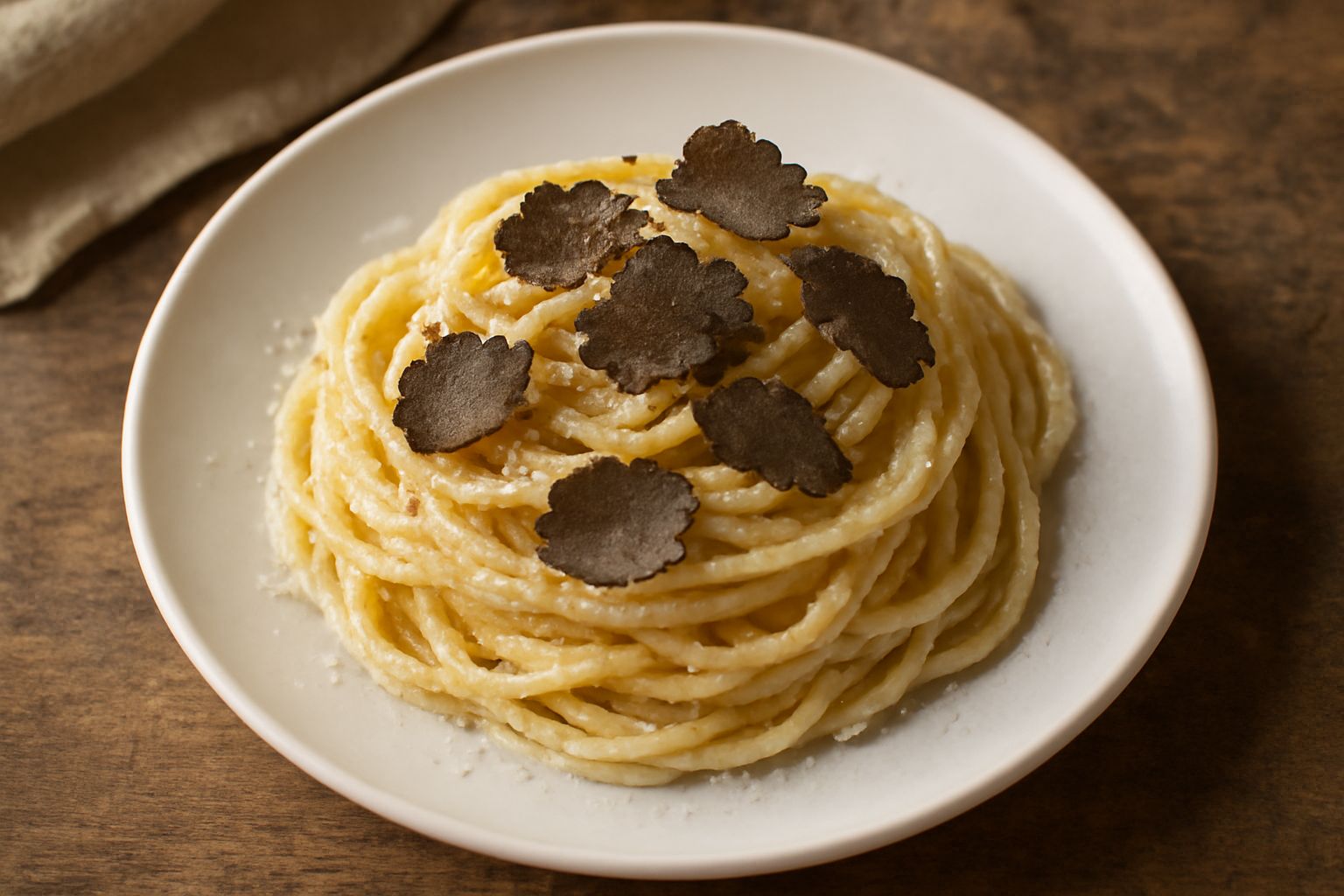 Spaghetti al tartufo nero