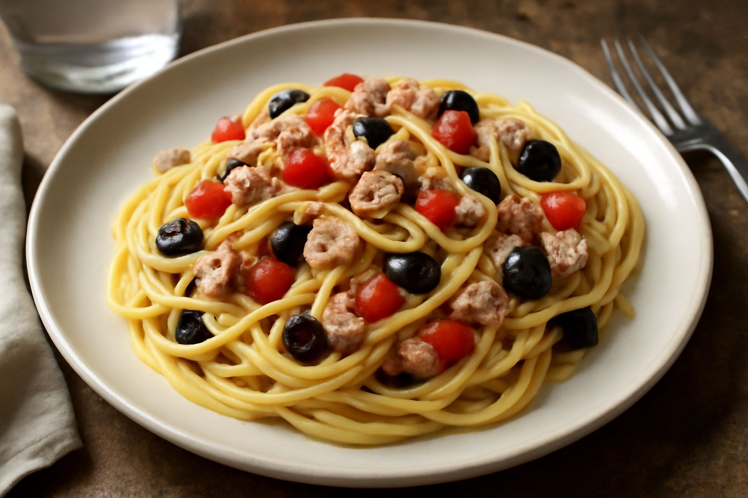 Spaghetti al tonno freddi