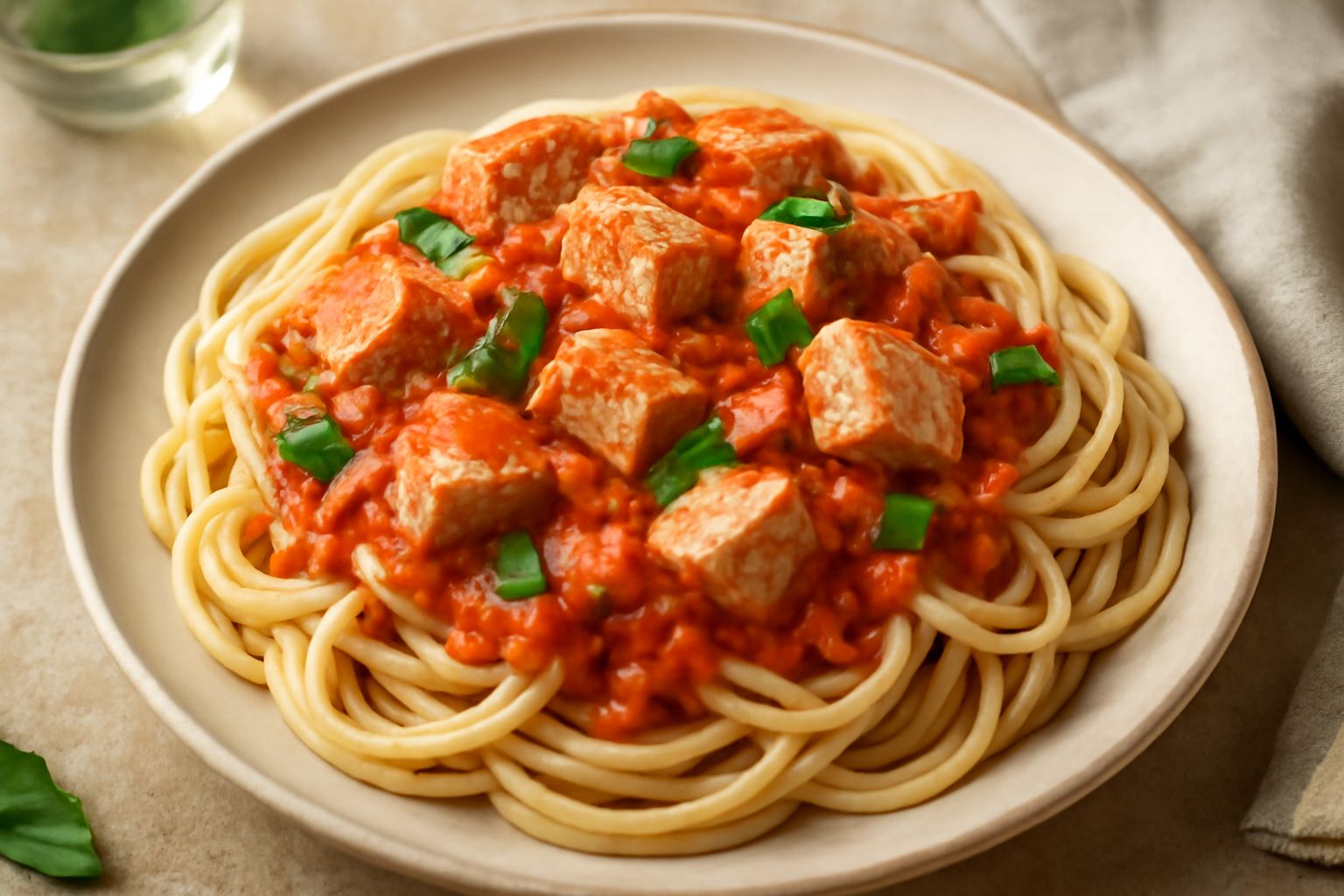Spaghetti al tonno fresco