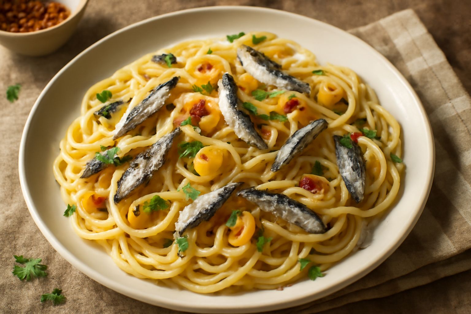 Spaghetti con le sardelle