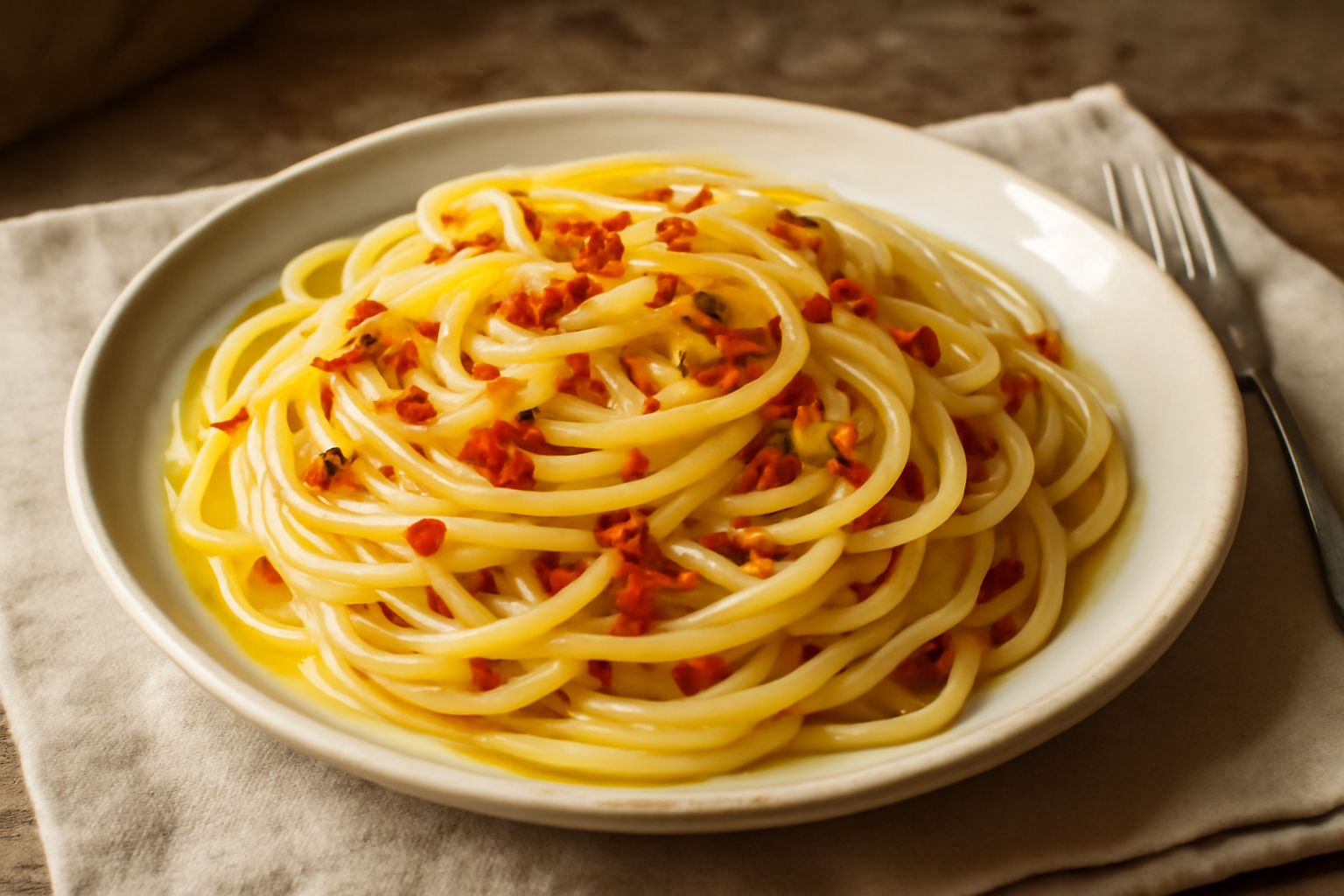 Spaghetti cu' l'agghia