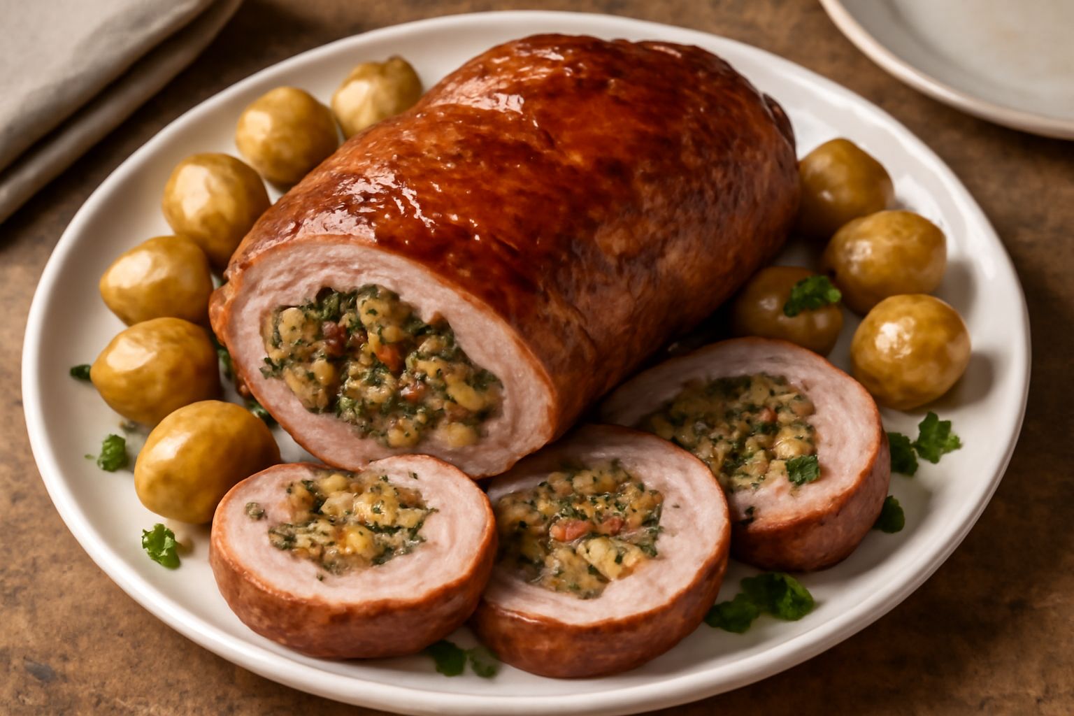 Spalla di agnello ripiena