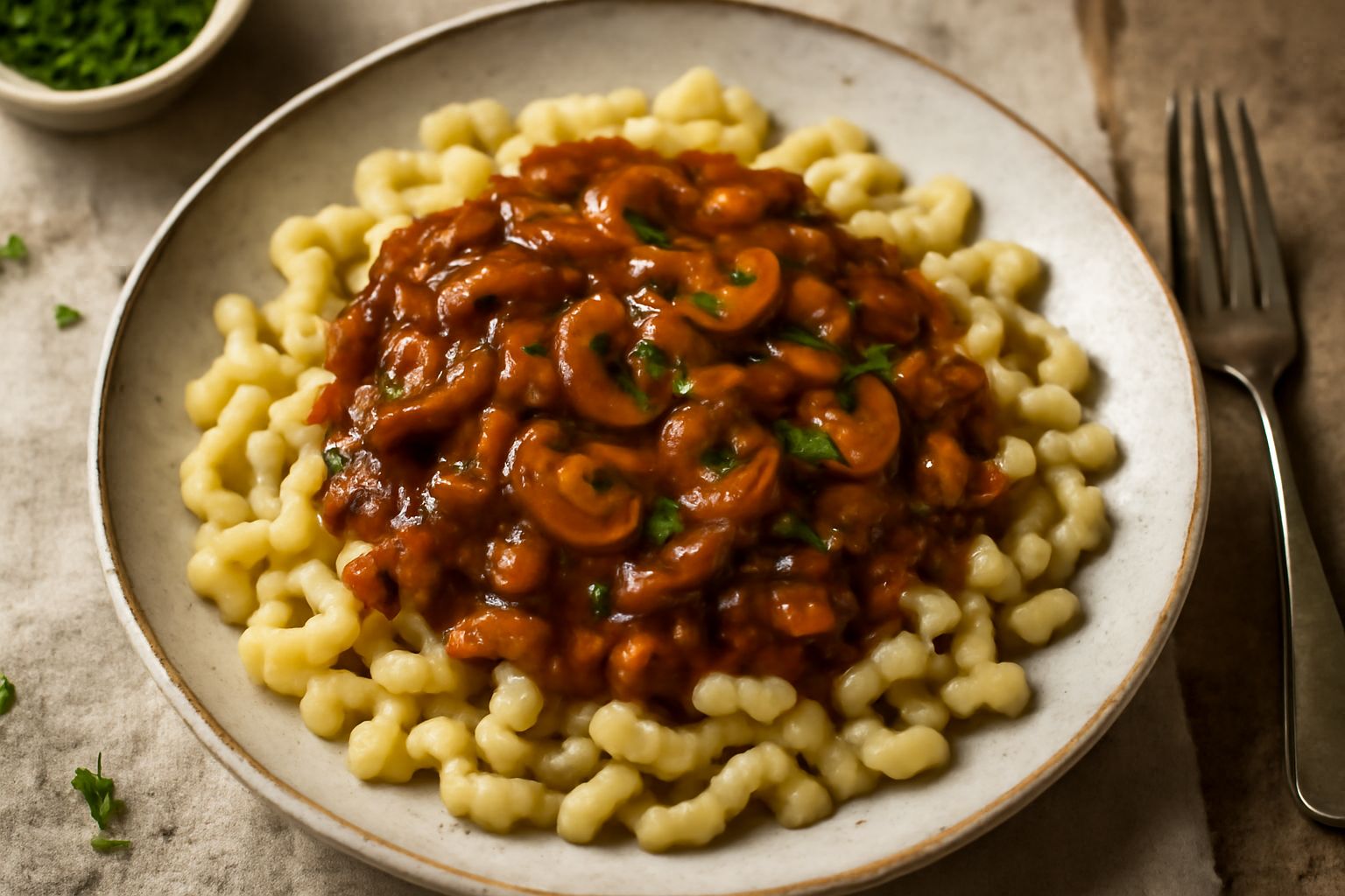 Spätzle ai funghi