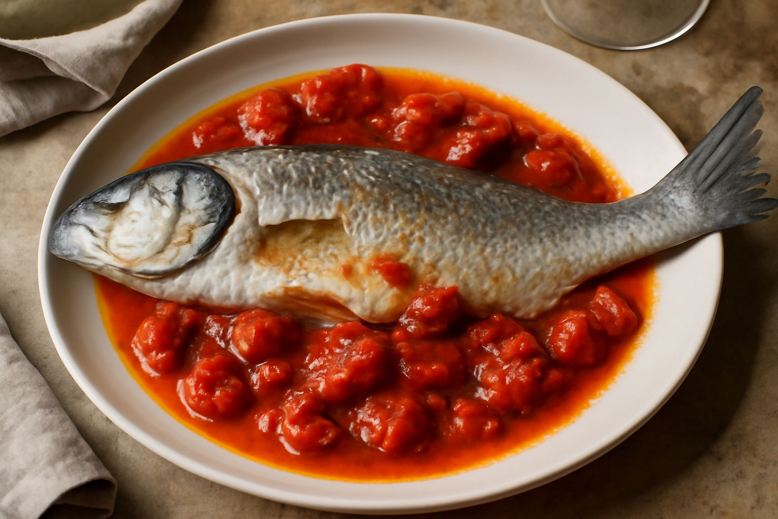 Spigola ai pomodori