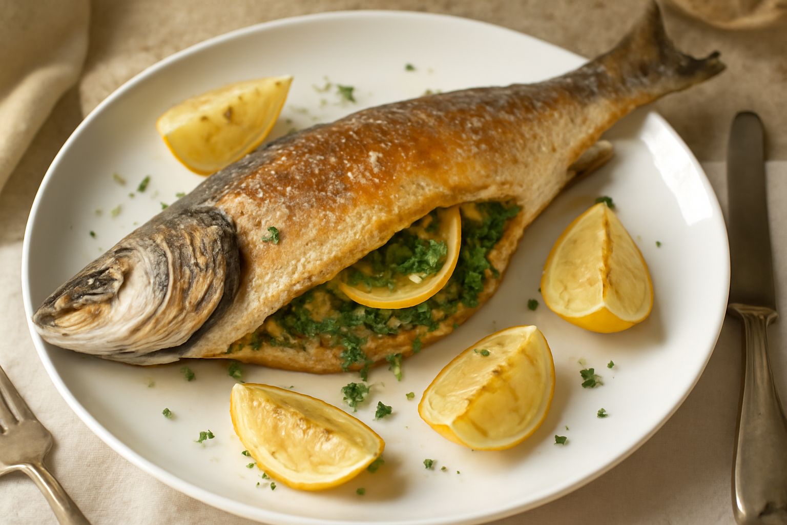 Spigola farcita