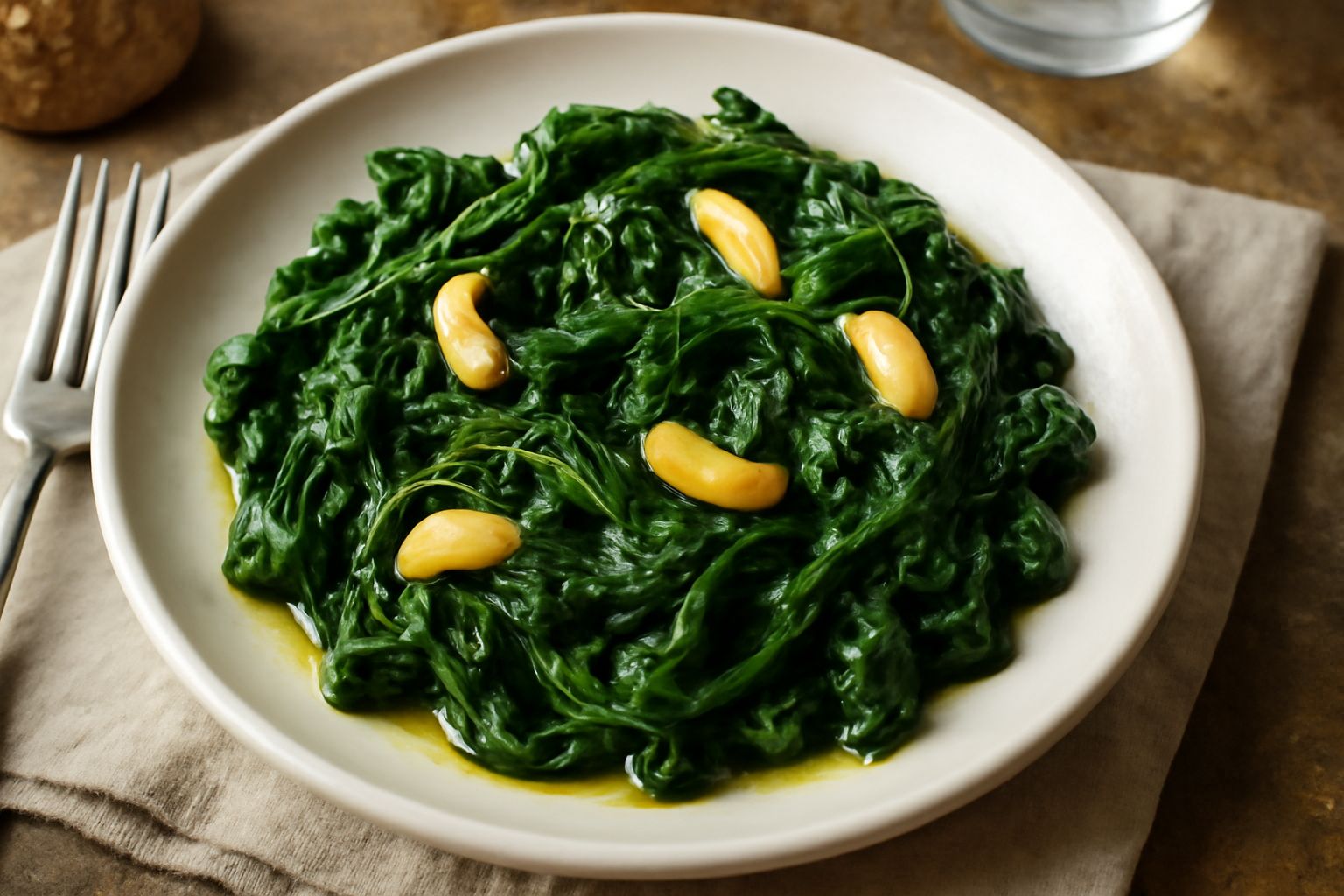 Spinaci all'aglio