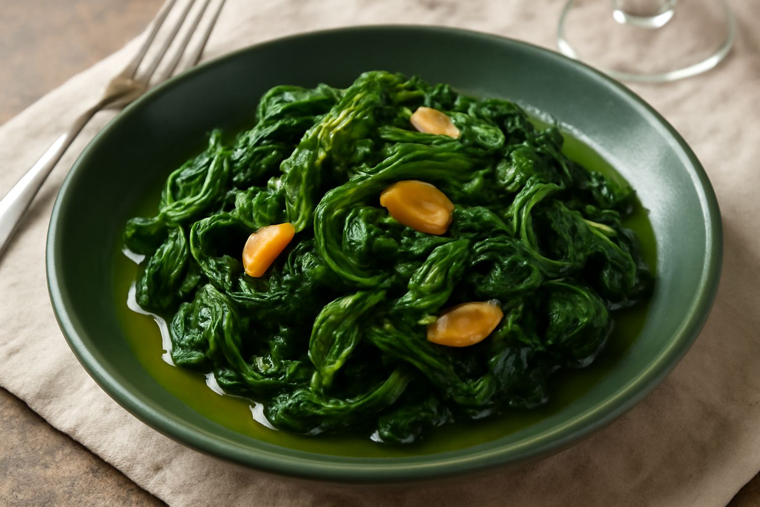 Spinaci con aglio