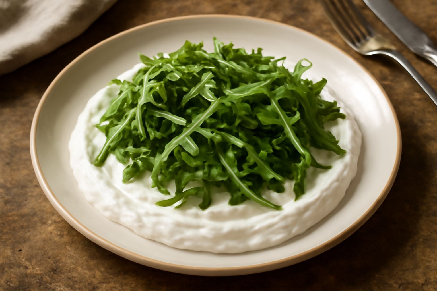 Squacquerone con rucola