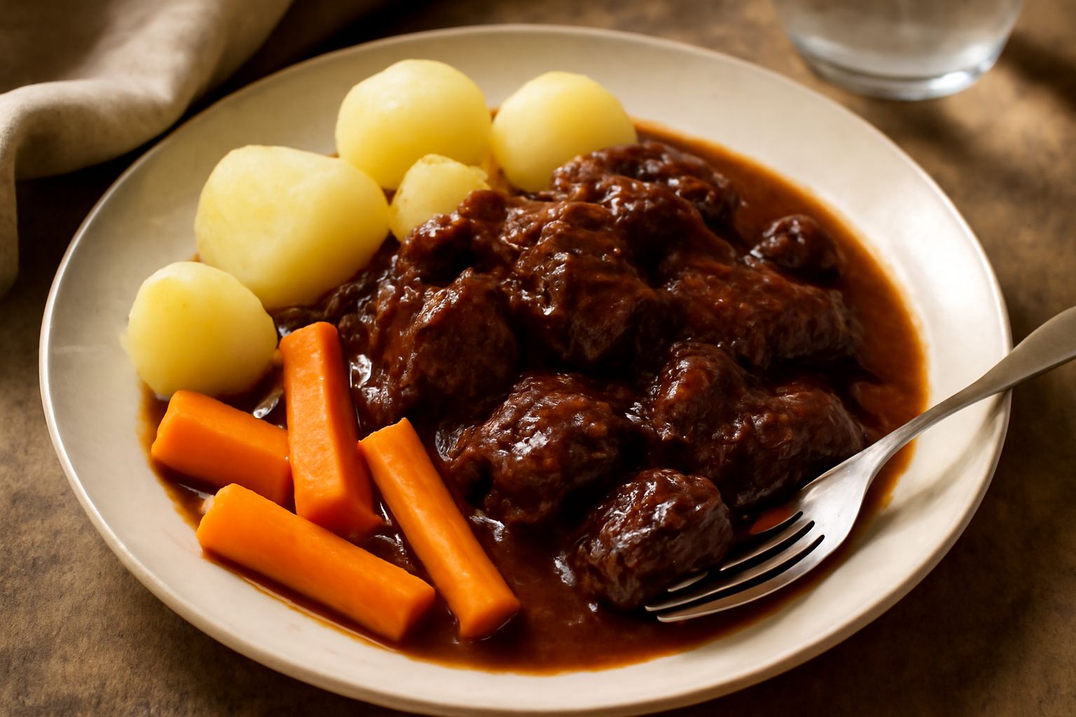 Stufato di manzo con vino rosso