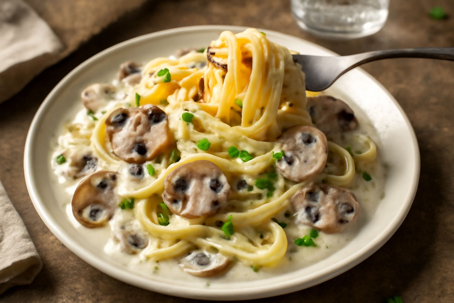 Tagliatelle ai funghi champignon