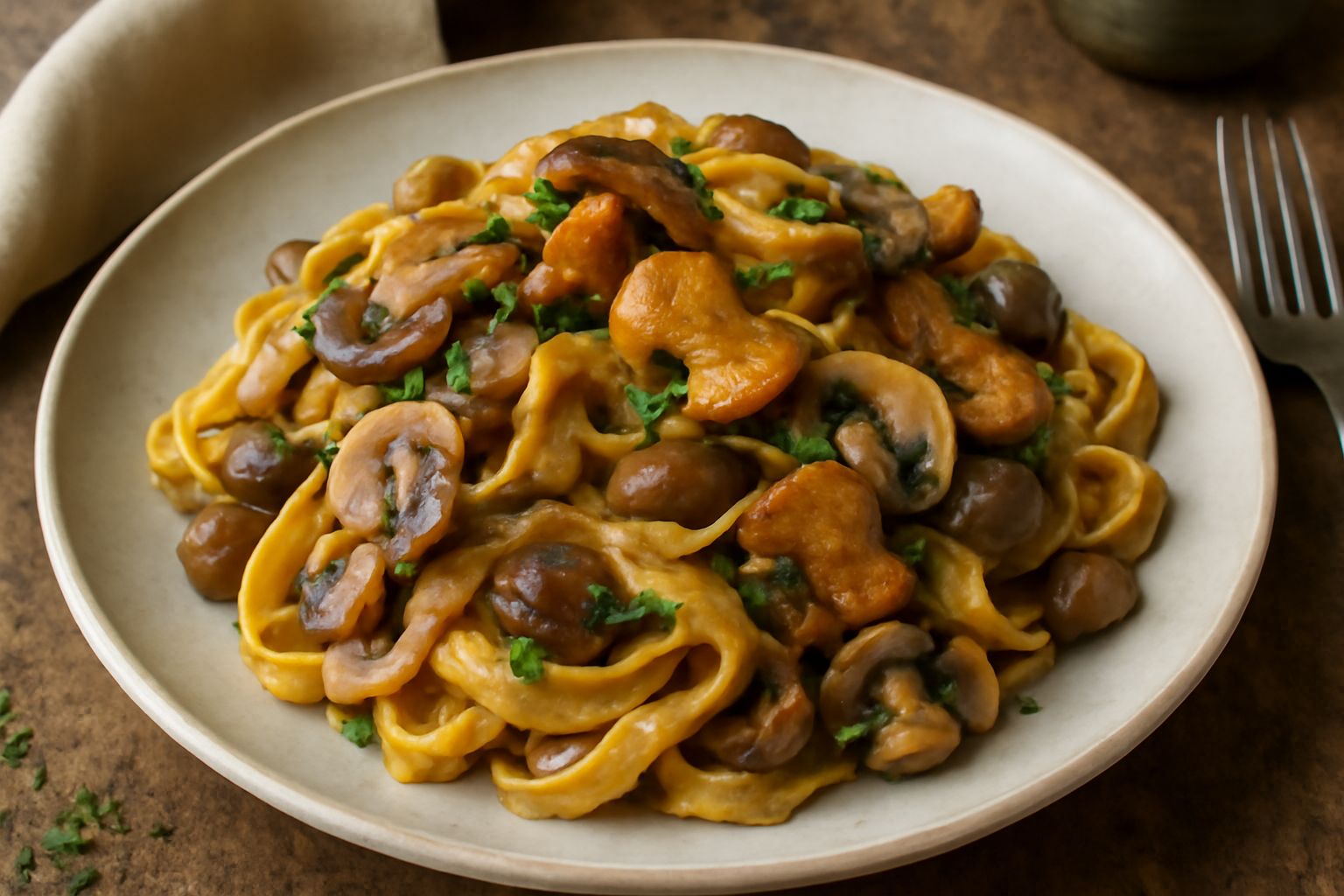 Tagliatelle ai funghi misti