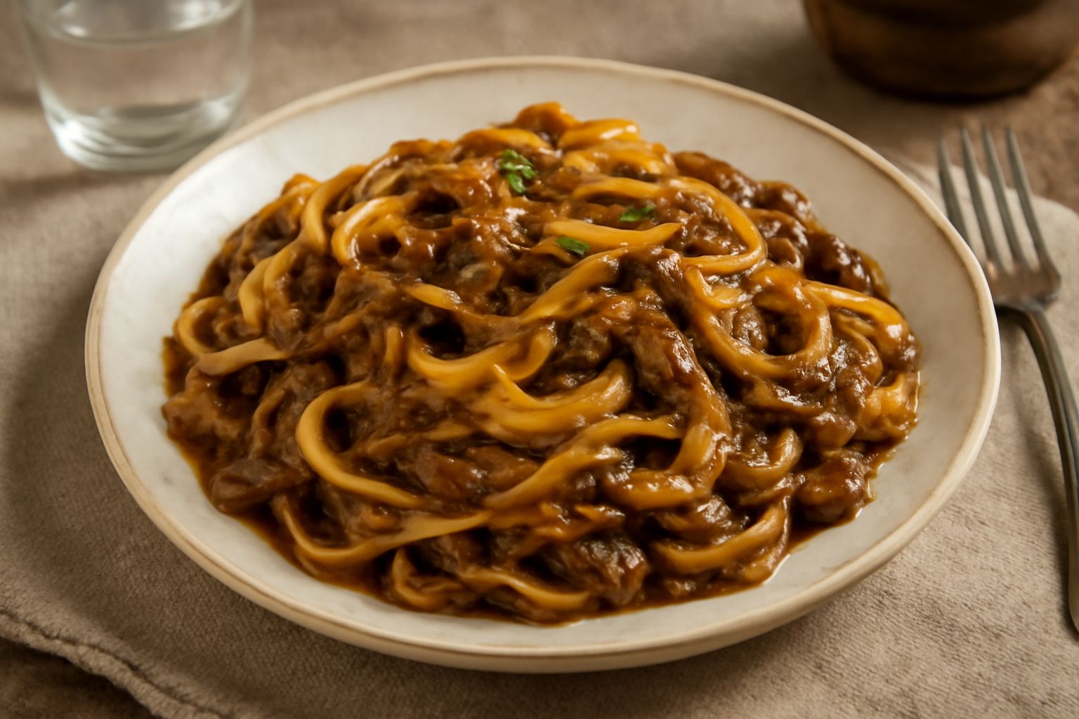 Tagliatelle ai funghi secchi