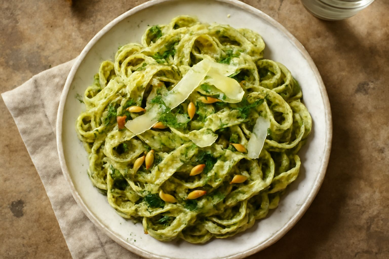 Tagliatelle al pesto