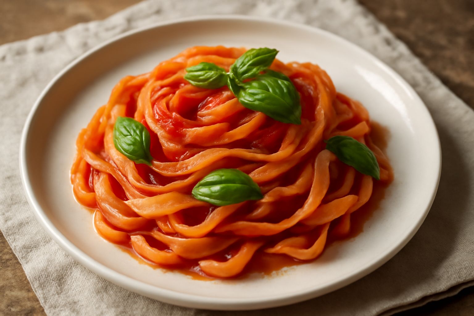 Tagliatelle al pomodoro e basilico