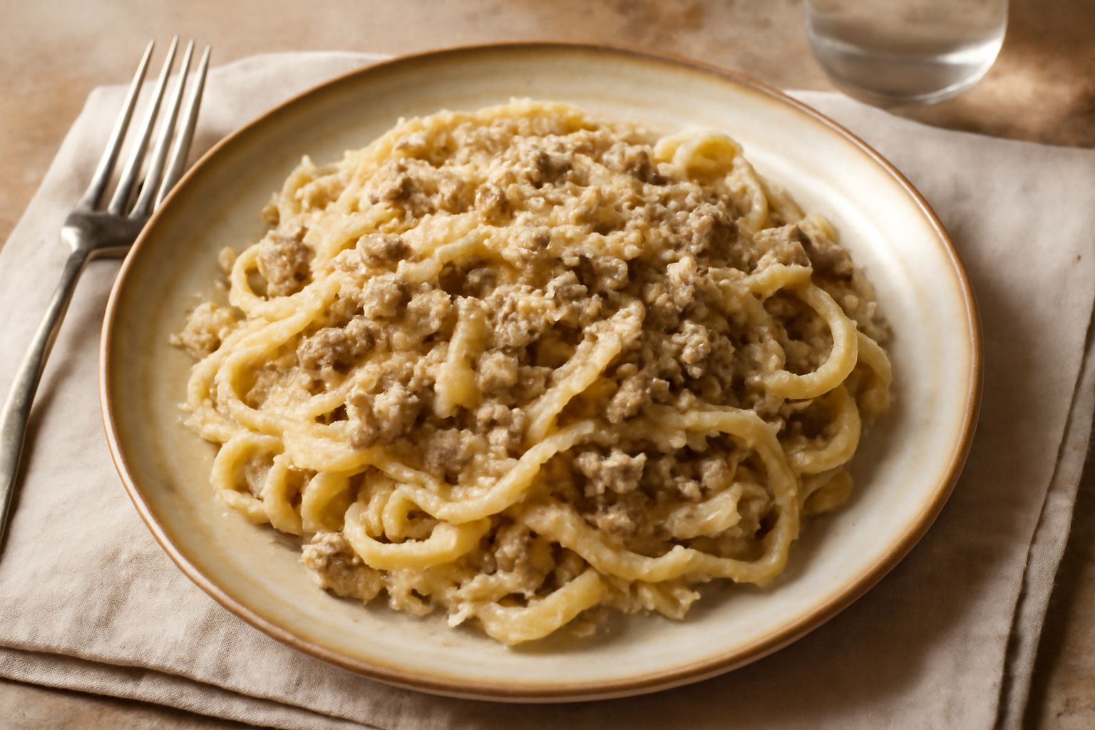 Tagliatelle al ragù bianco