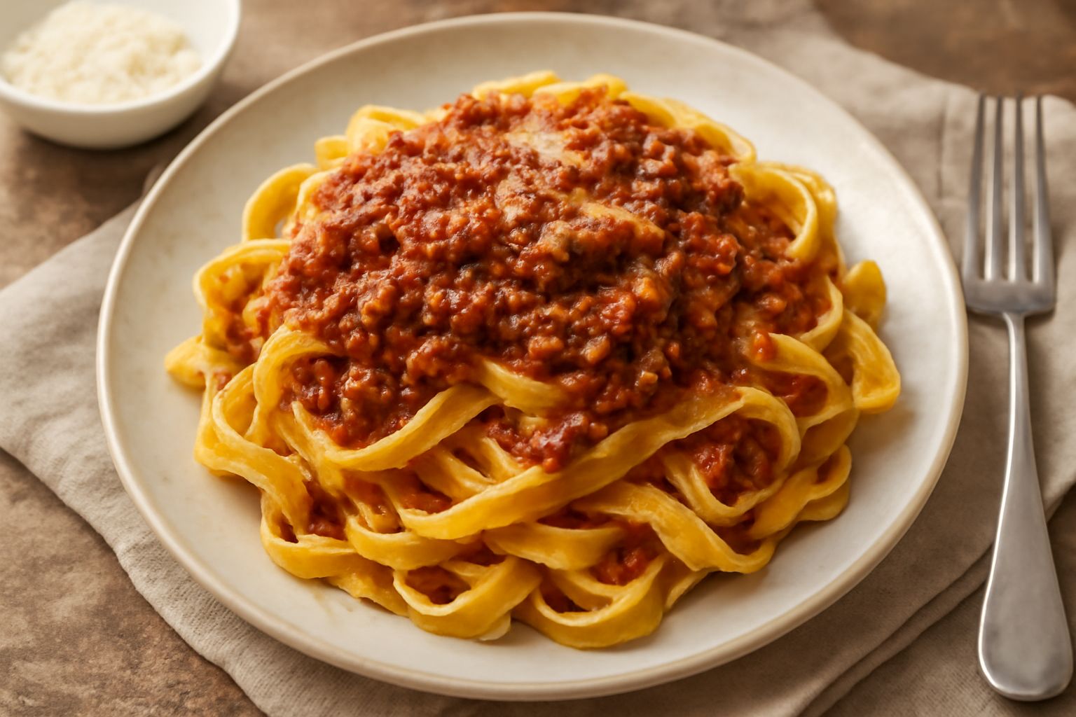 Tagliatelle al ragù di carne