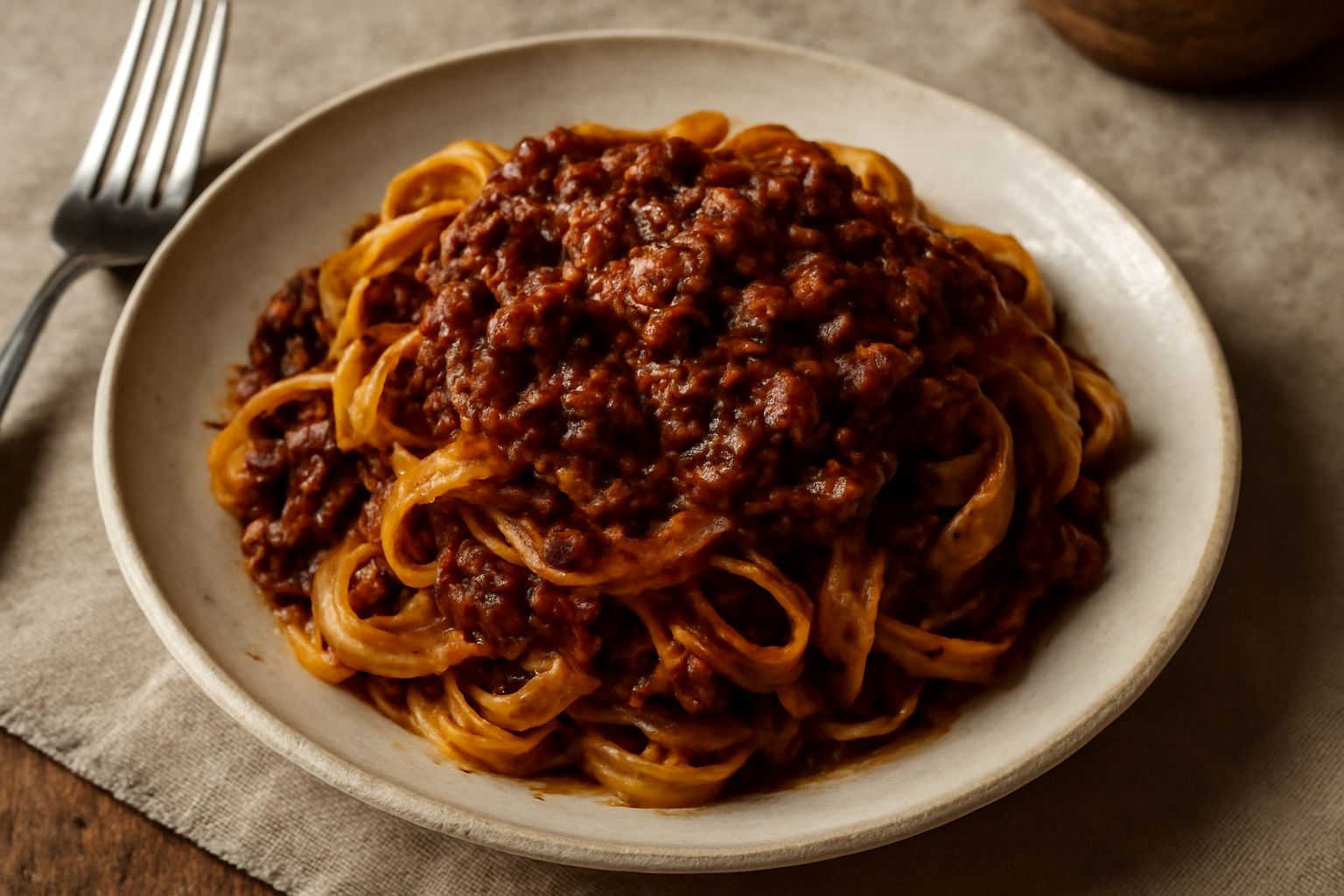 Tagliatelle al ragù di cervo