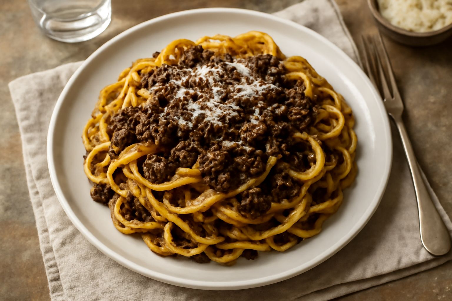 Tagliatelle al ragù di cinghiale