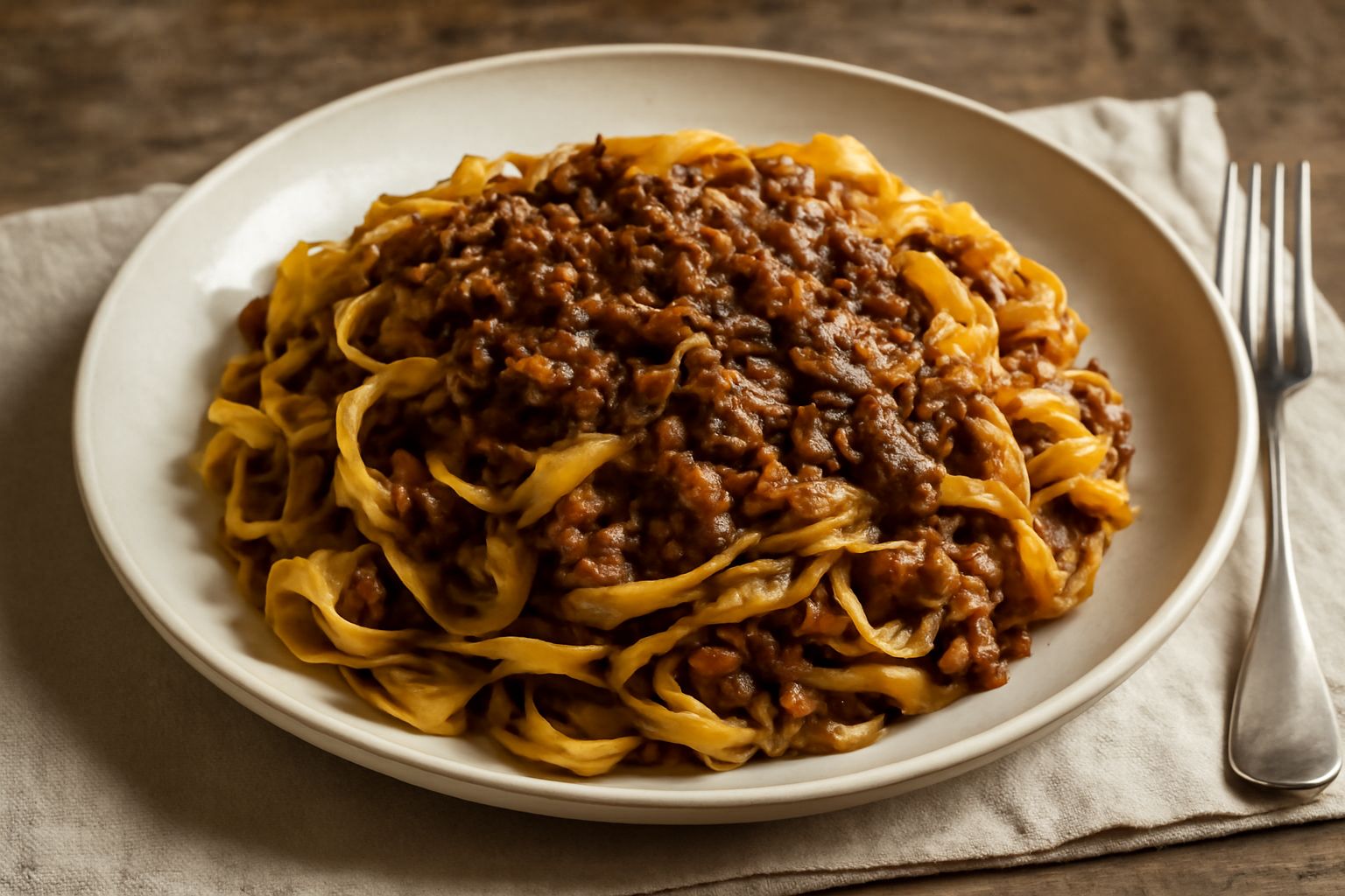 Tagliatelle al ragù di lepre