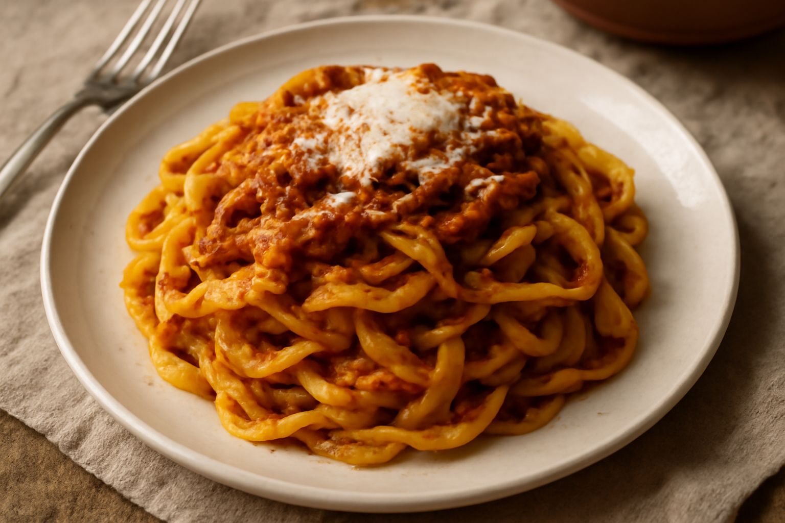 Tagliatelle al sugo di carne