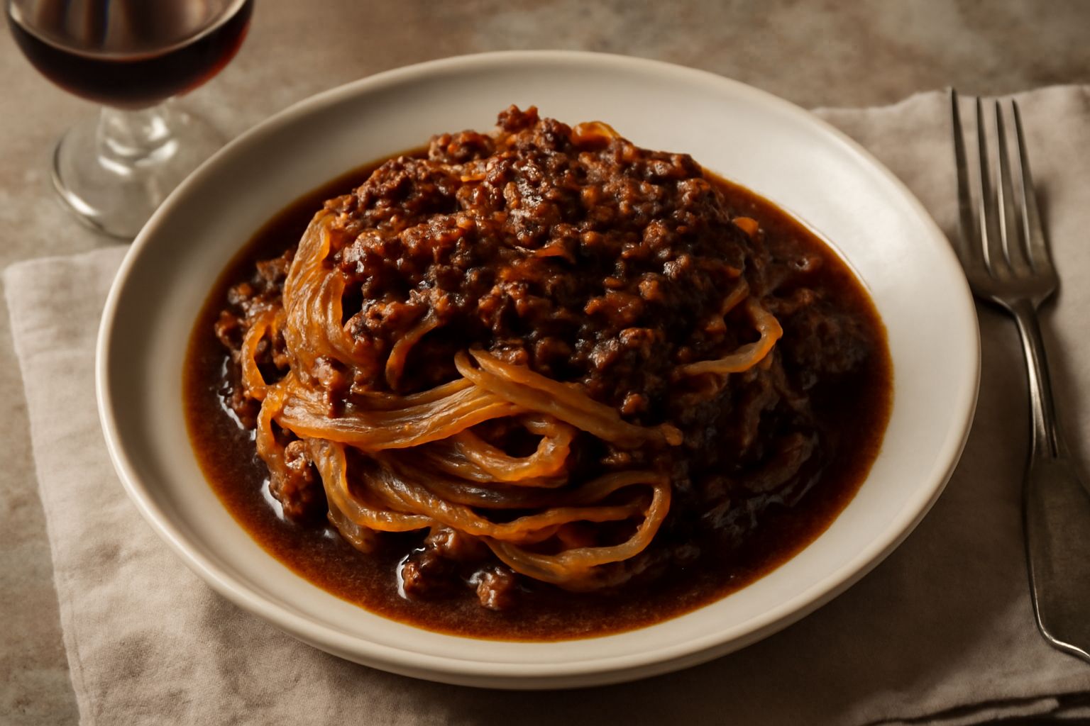 Tagliatelle al sugo d'oca