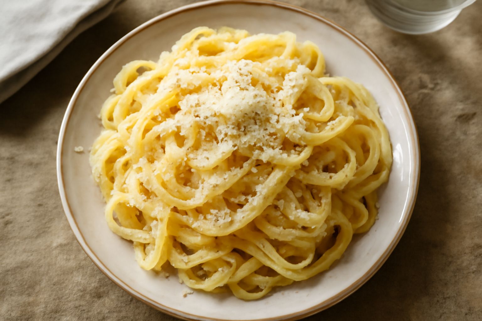 Tagliatelle burro e formaggio