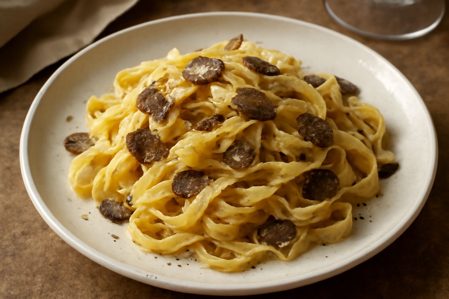 Tagliatelle con burro e tartufo