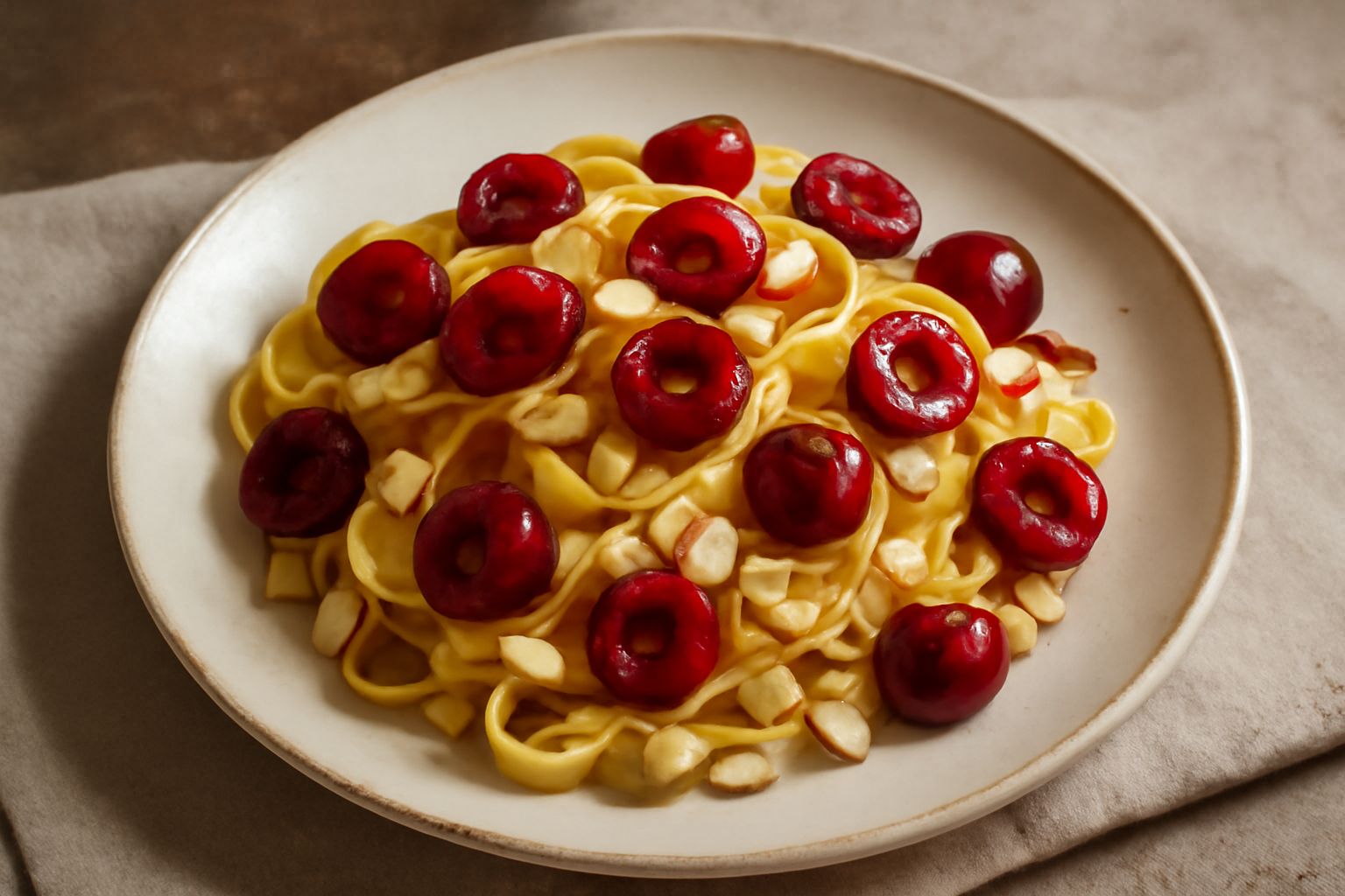 Tagliatelle con le ciliegie