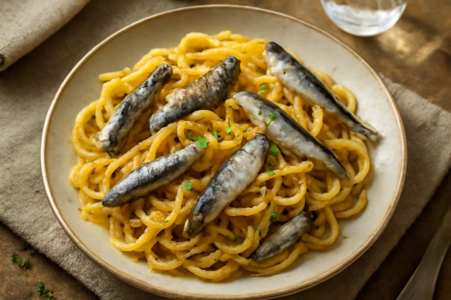 Tagliatelle con le sardele