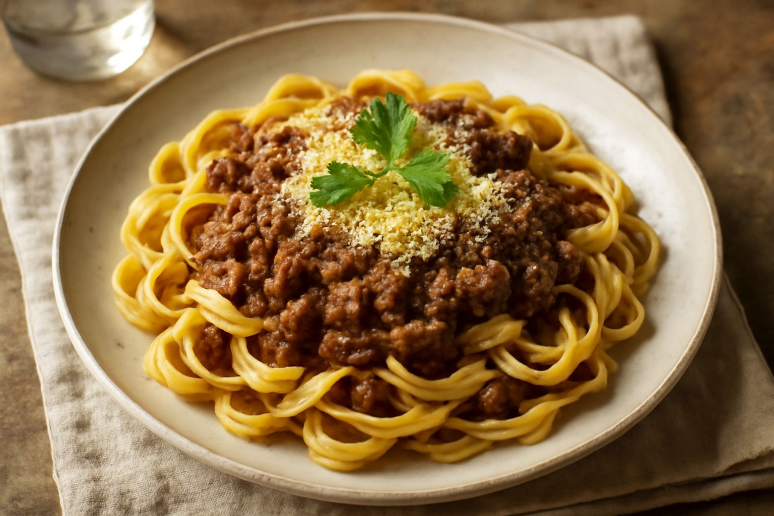 Tagliatelle con ragù di selvaggina