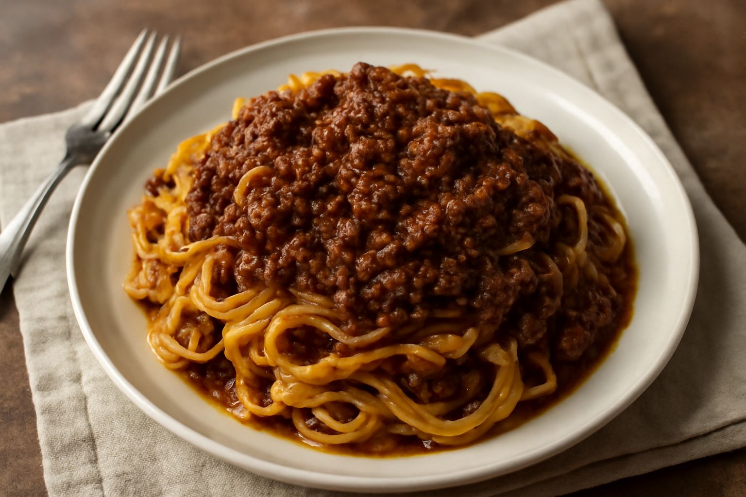 Tagliatelle con ragù messinese