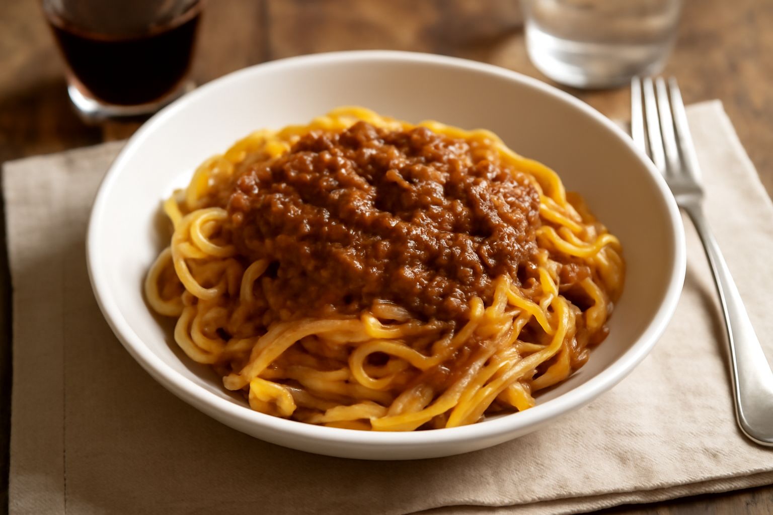 Tagliatelle con ragù toscano