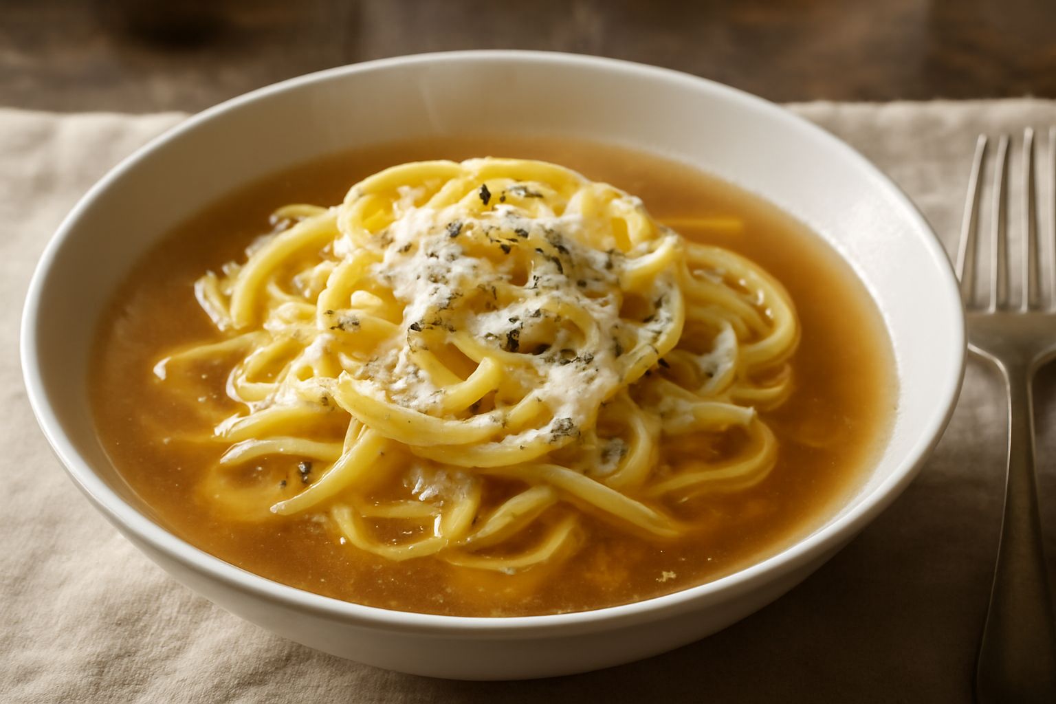 Tagliatelle in brodo da strada