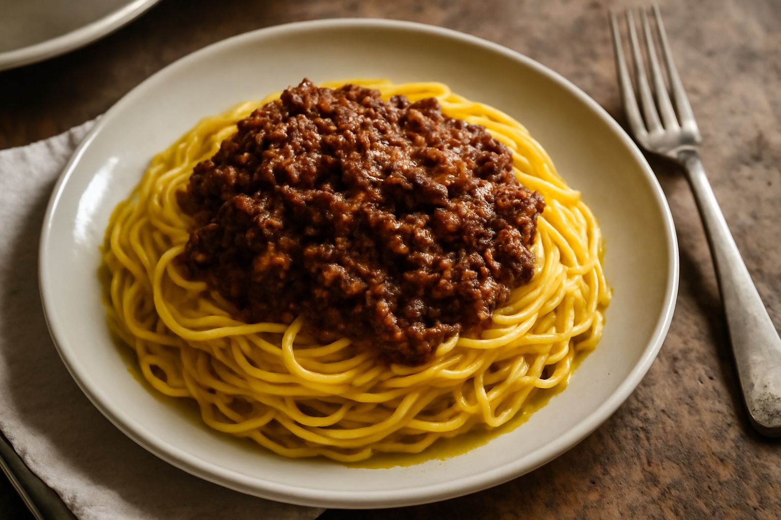 Tajarin con ragù di carne
