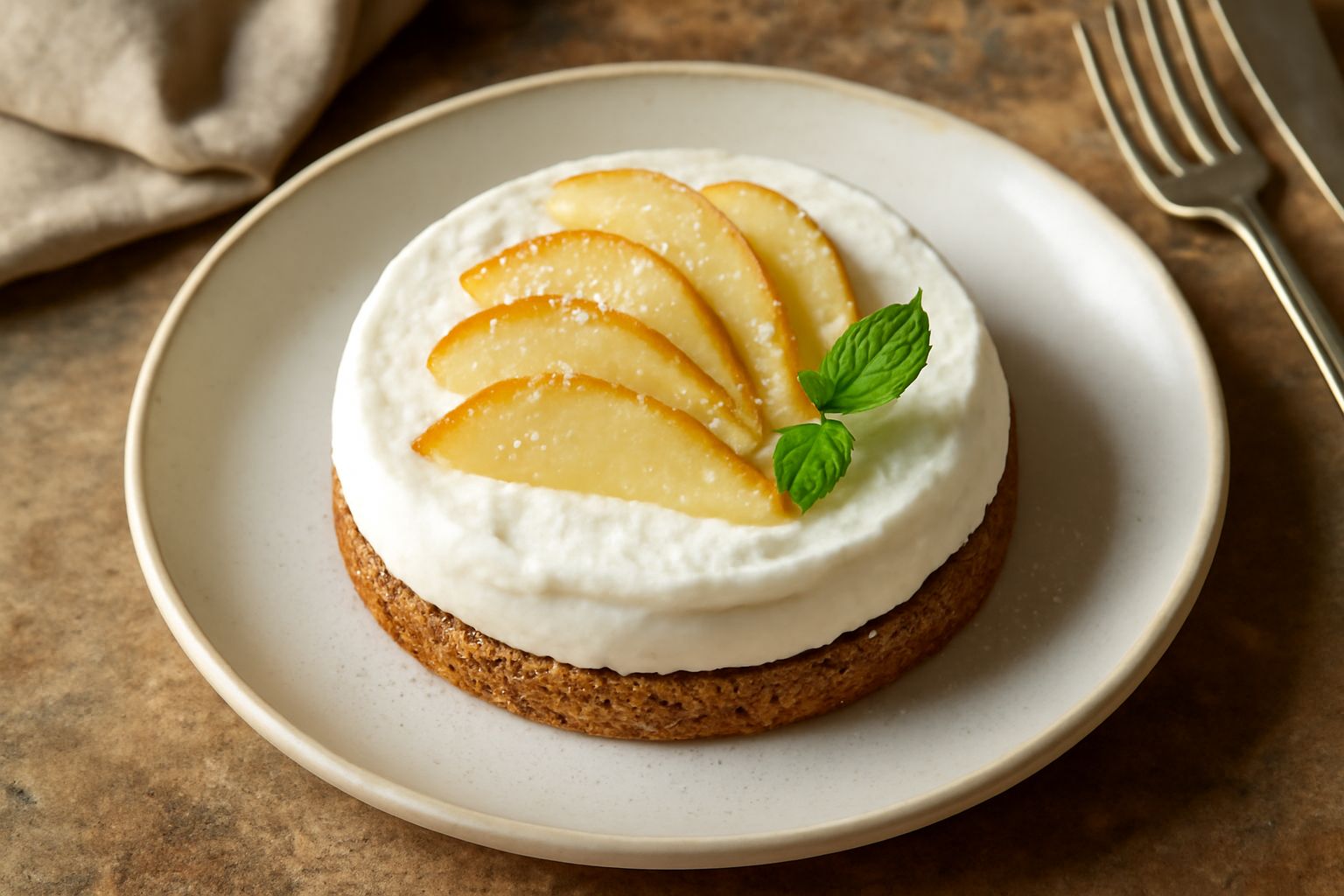 Tarta di ricotta e pera