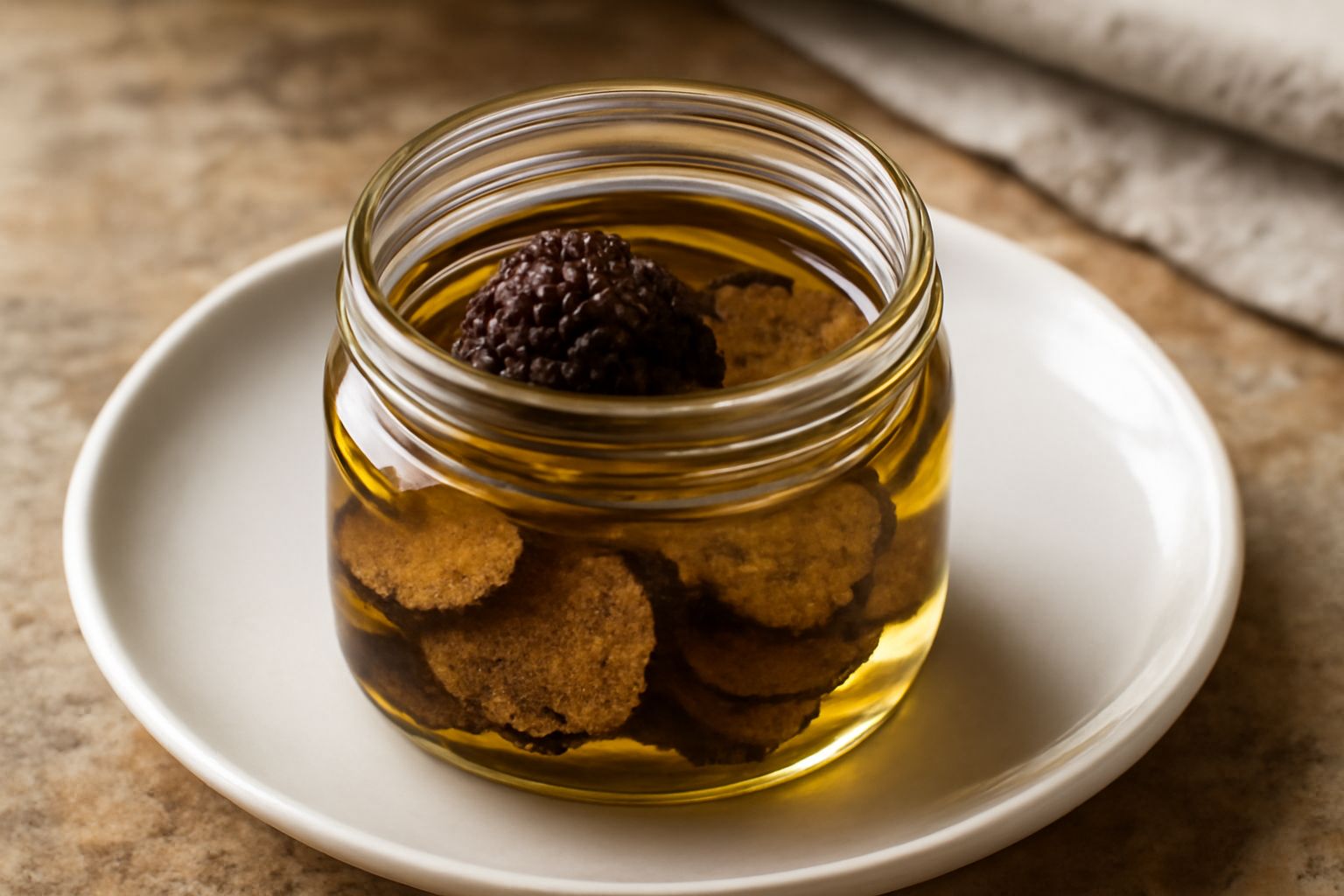 Tartufi conservati in olio