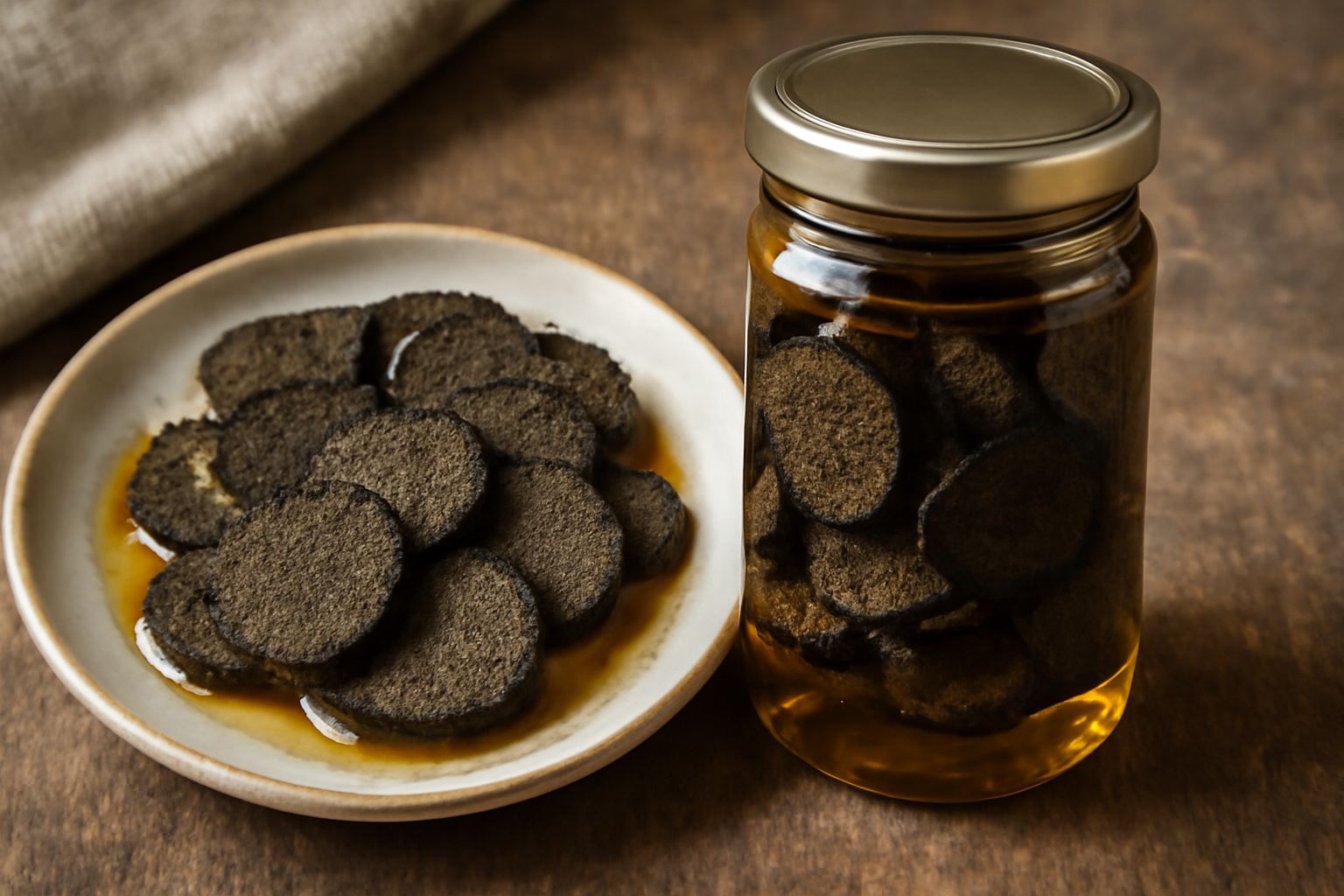 Tartufi neri sott'olio