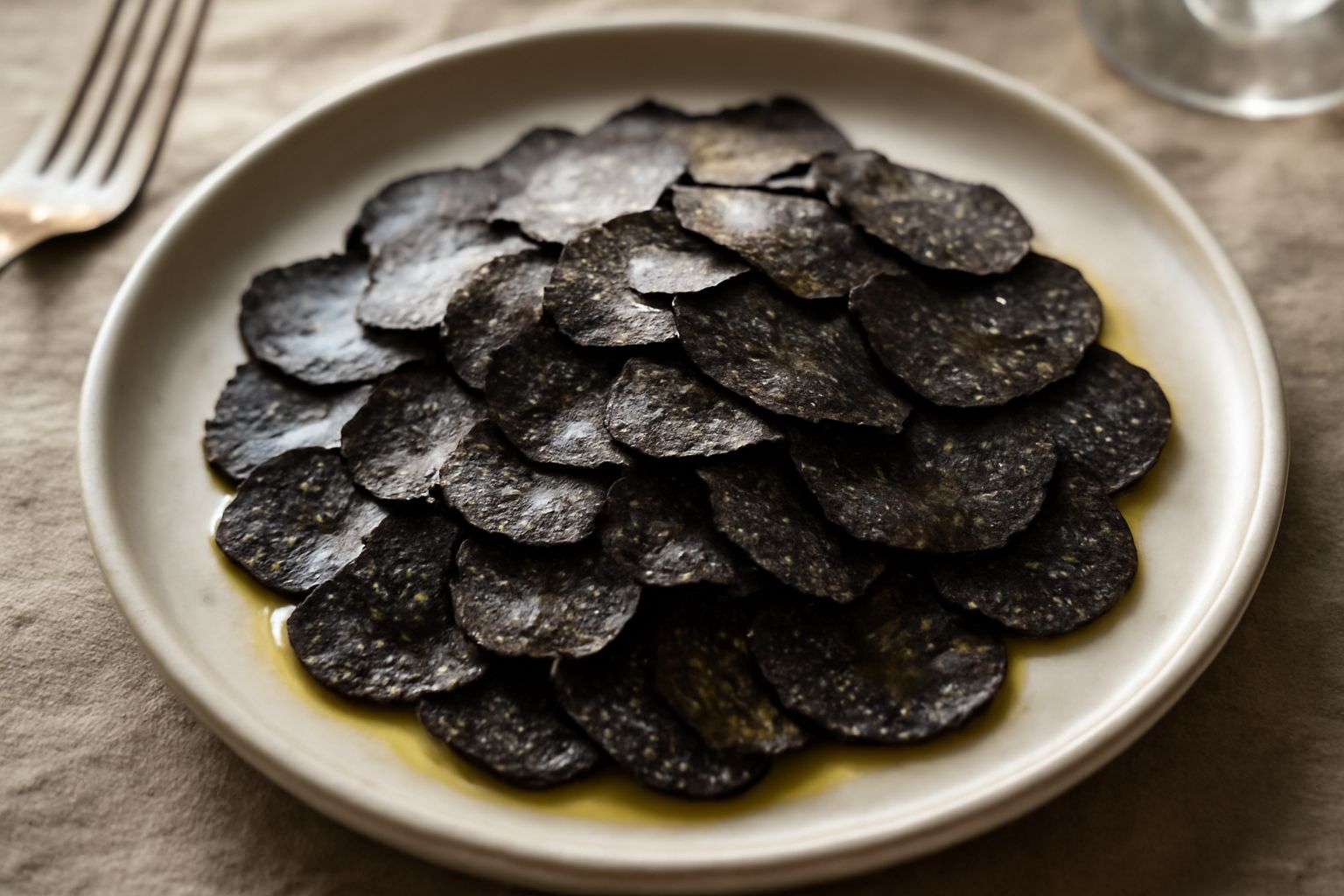 Tartufo nero in carpaccio
