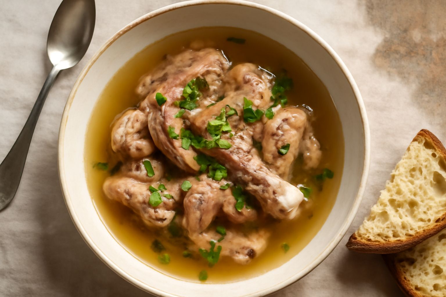 Testina di vitello in brodo
