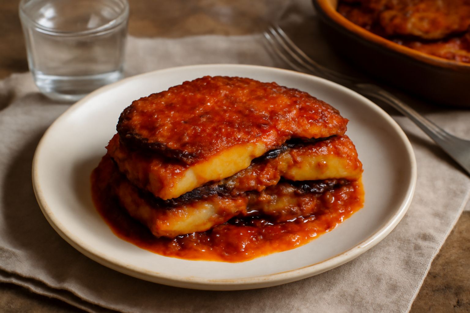 Tiella di melanzane e patate