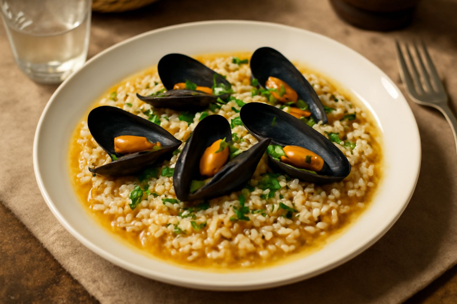 Tiella di riso e cozze
