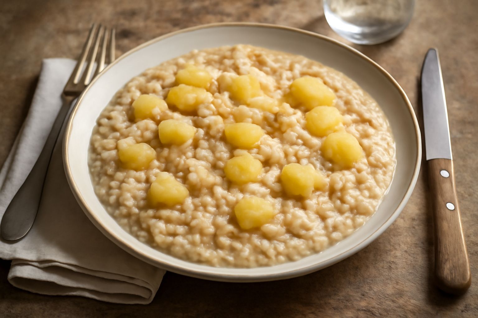 Tiella di riso orzo e patate