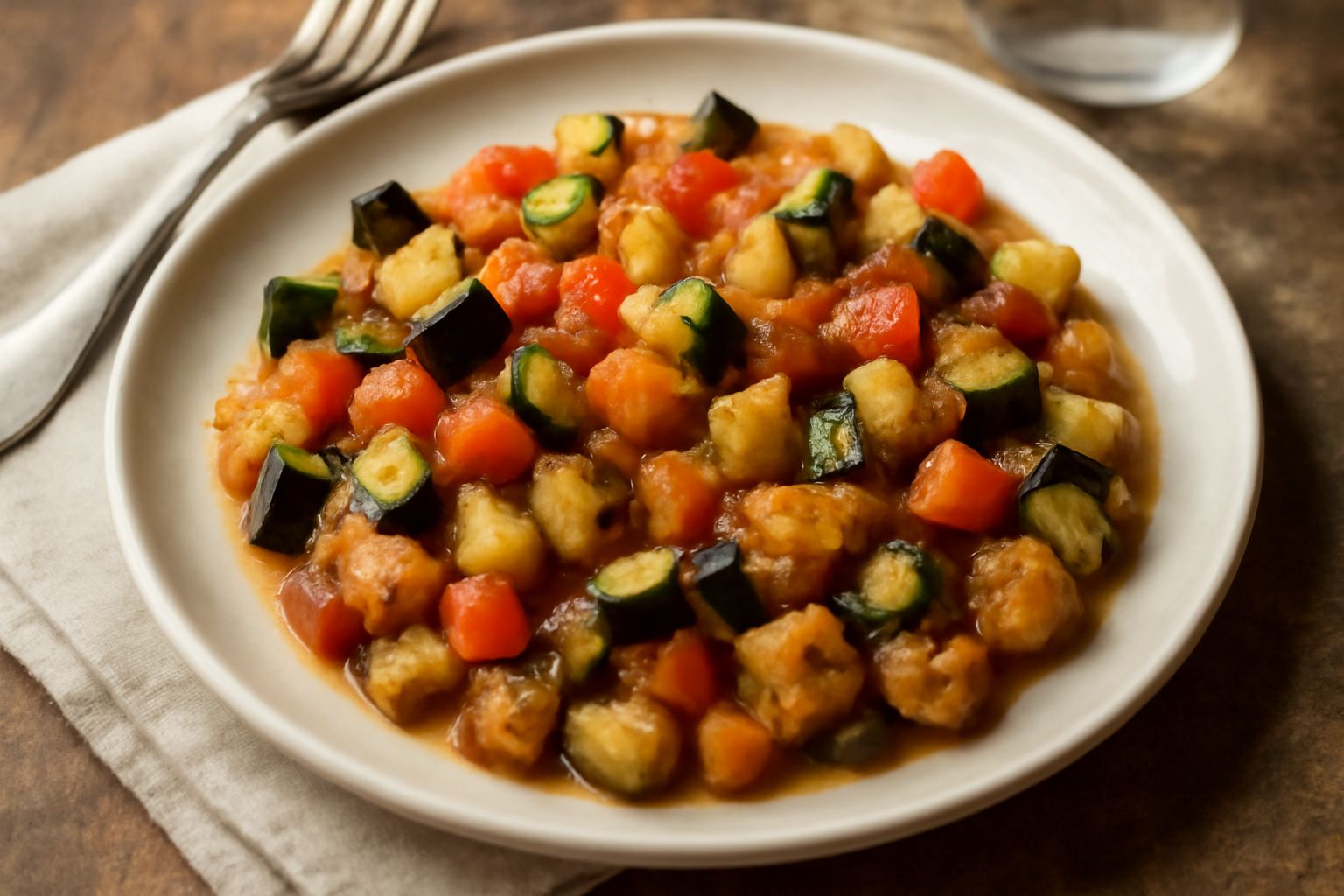 Tiella di verdure e pane