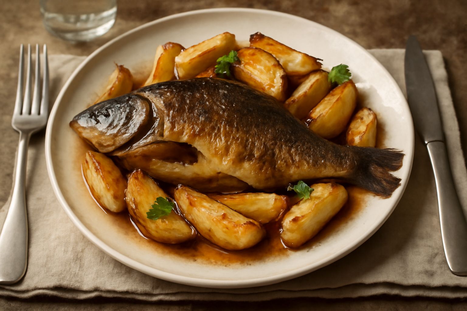 Tinca al forno con patate