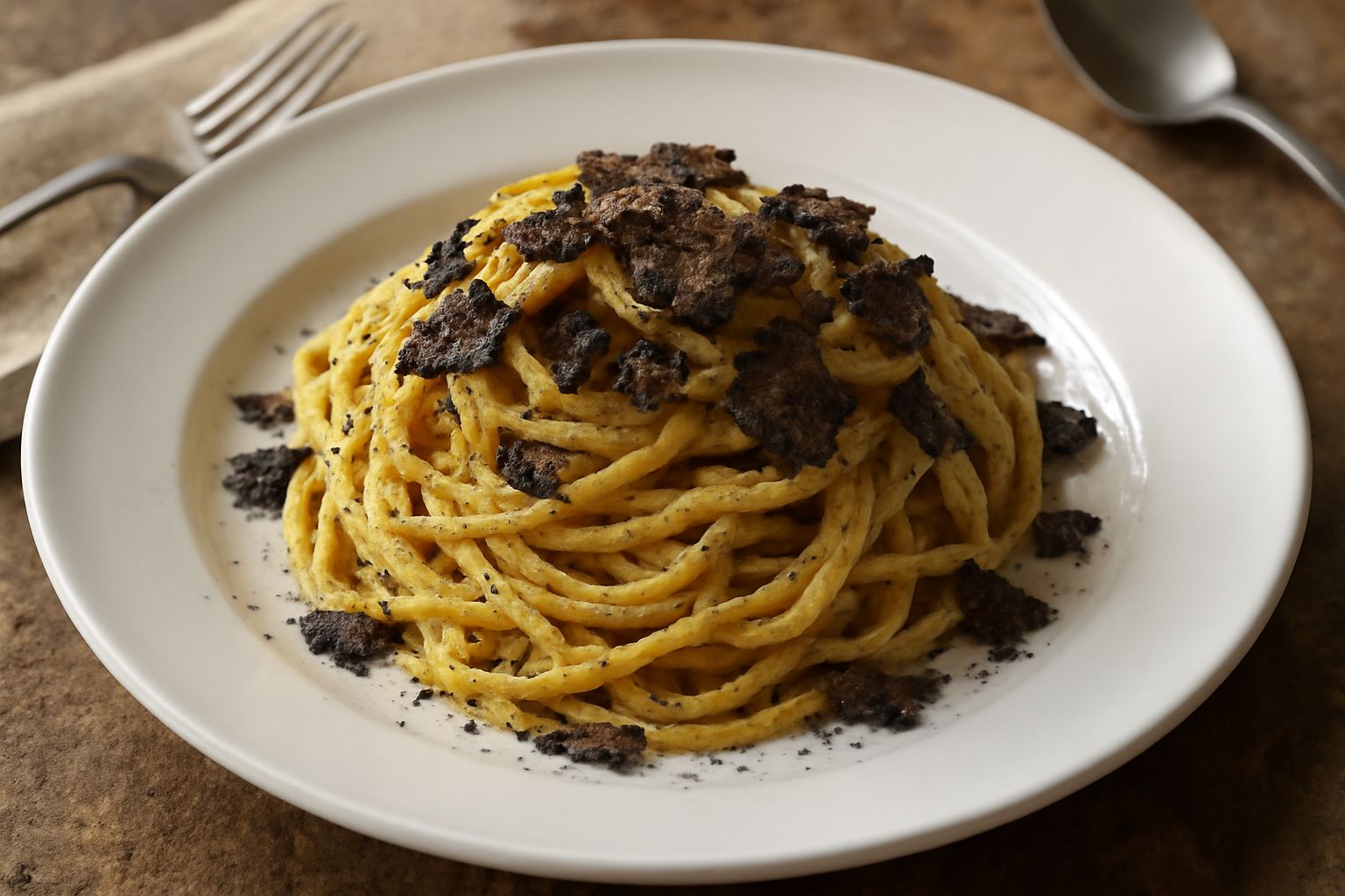 Tonnarelli al tartufo nero