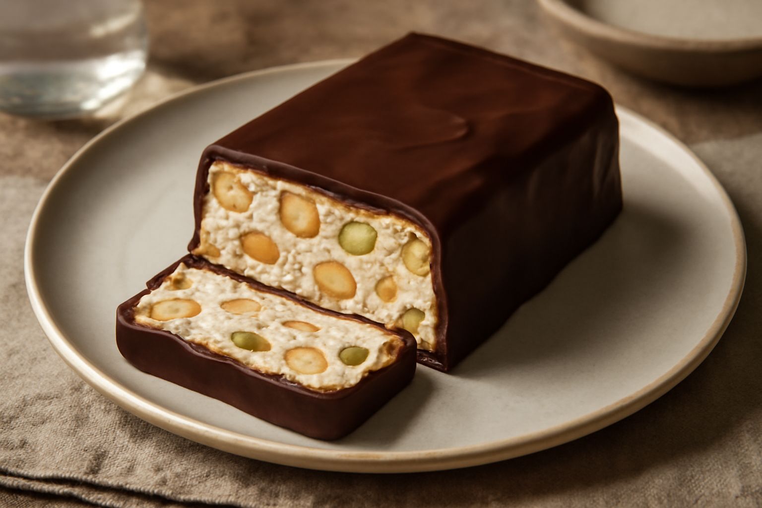 Torrone ricoperto di cioccolato