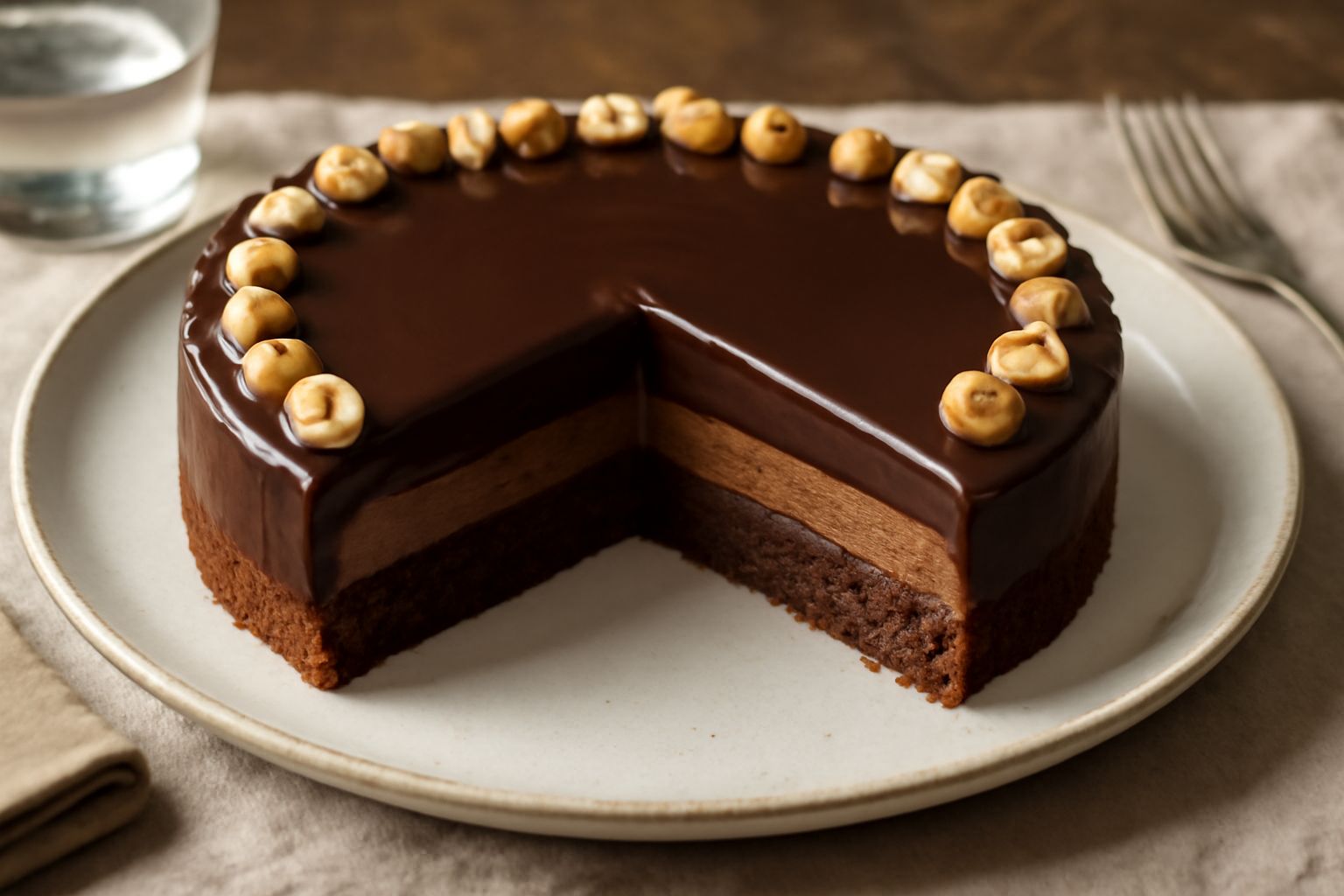 Torta al cioccolato e nocciole